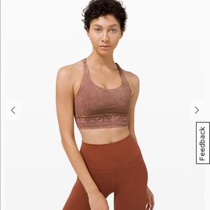 Lululemon Energy Bra Long Line Nulux wash
